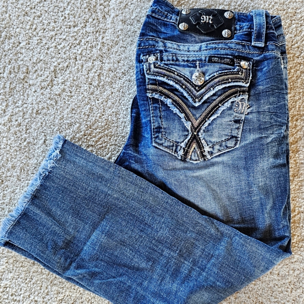 Women's Miss Me Cropped Denim Jeans